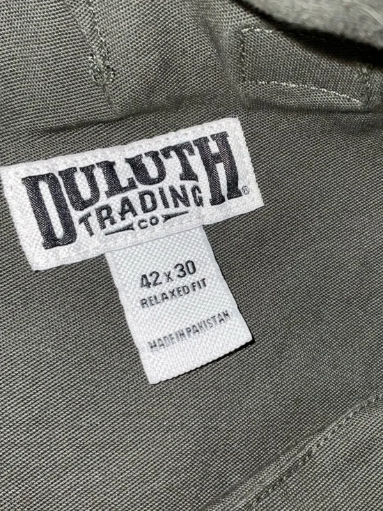 Duluth Trading Co DuluthFlex Firehose Relaxed Fit Olive Green Cargo Pants 42x30 - Picture 5 of 8